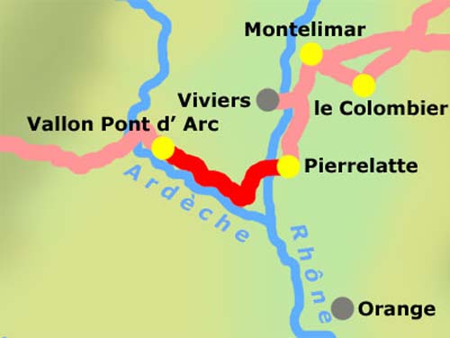 Mittwoch, 05.10.: Vallon Pont d' Arc - Pierrelatte