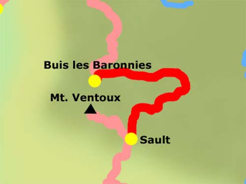 10. Etappe: Buis les Baronnies - Sault am 10.10.2005