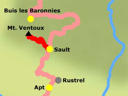 Dienstag, 11.10.: Sault - Mt. Ventoux - Sault
