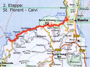 2. Etappe: St. Florent - Calvi