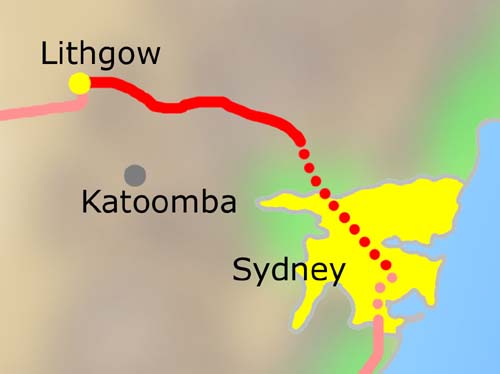 1. Etappe: Sydney - Lithgow am 10.03.2004