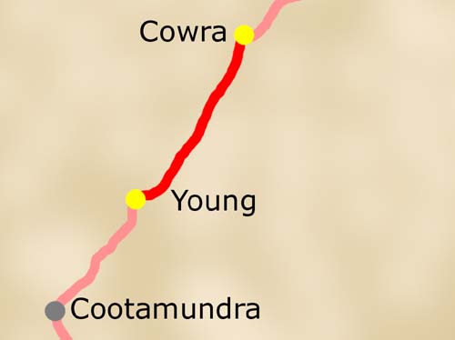 4. Etappe: Cowra - Young am 13.03.2004