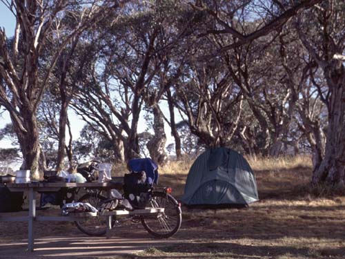 Das Camp am Three Mile Dam