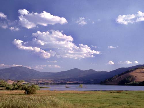 Der Stausee in Khancoban am Fu� der Alpen