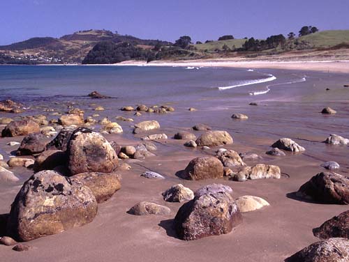 Einsamer Strand am Hot Water Beach