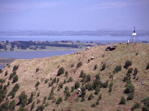 Mangere und Manukau Harbour am Stadtrand von Auckland