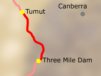 Dienstag 16.03.: Tumut - Three Mile Dam