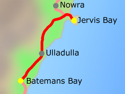 Dienstag, 23.03. Batemans Bay - Greenpatch/Jervis Bay:
