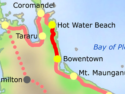 Montag 23.02.: Hot Water Beach - Bowentown