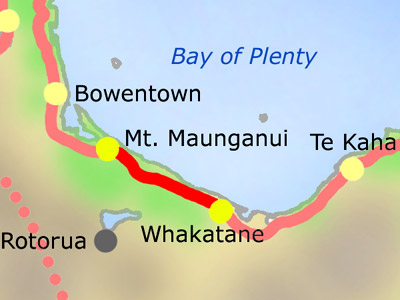 Mittwoch 25.02.: Mt. Maunganui - Whakatane