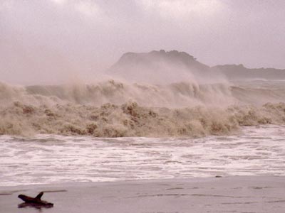 Wüste Wellen nach dem Sturm