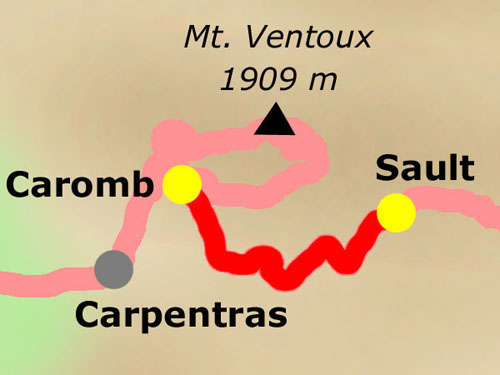 3. Etappe: Caromb - Sault am 06.09.2004